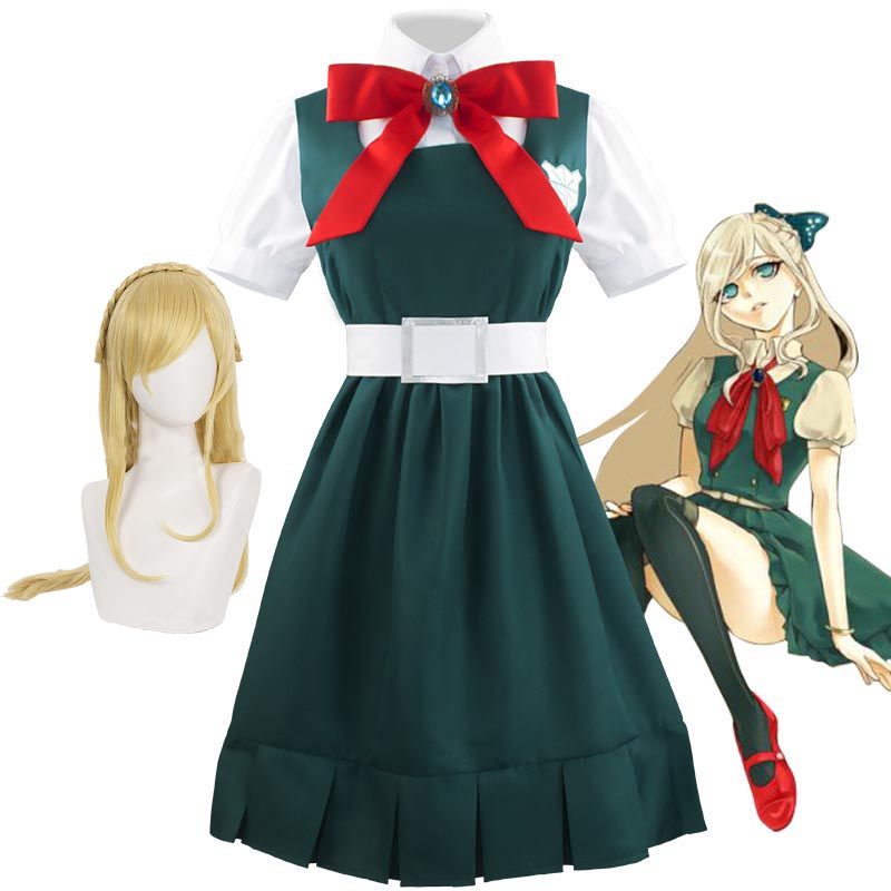 Danganronpa 2: Goodbye Despair Sonia Nevermind Costume and Wigs Halloween Costume Set