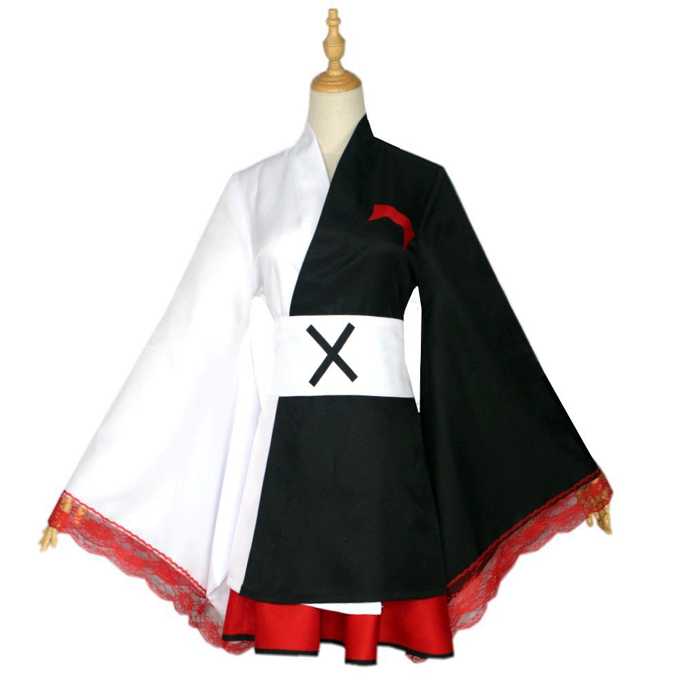 Danganronpa Monokuma Cosplay Costume Kimono Dress Costume With Wigs Halloween Costume Set