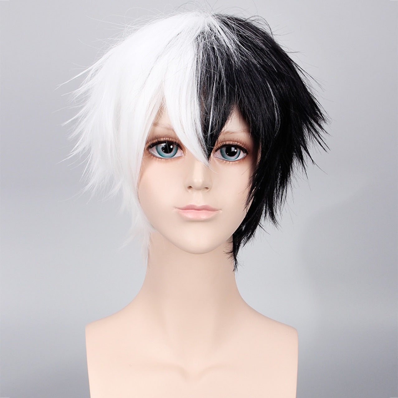 Danganronpa Monokuma Cosplay Wigs Black and White Wigs