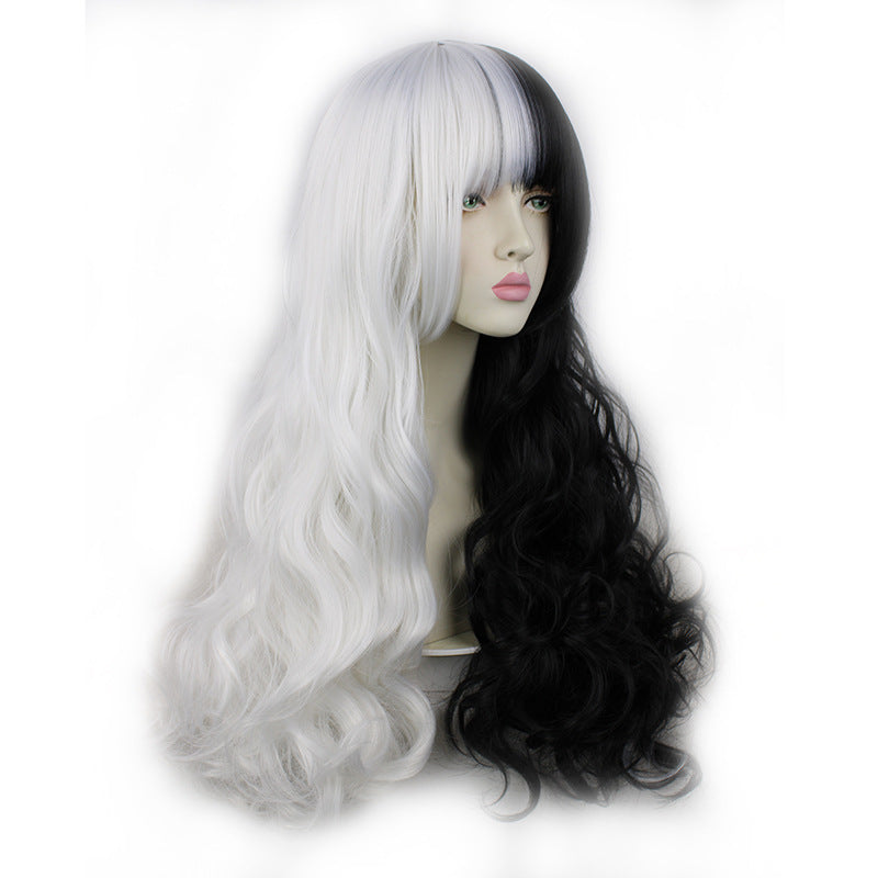 Danganronpa Monokuma Cosplay Wigs Black and White Wigs