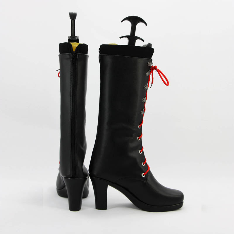 Danganronpa: Trigger Happy Havoc Junko Enoshima Costume Shoes Black Hallwoeen Cosplay Boots