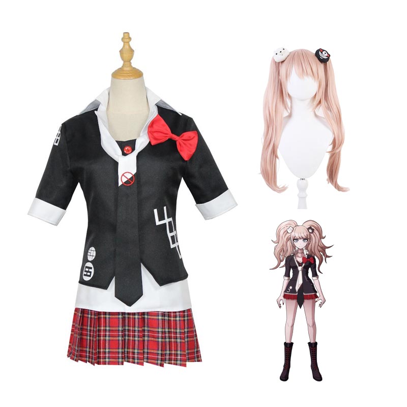 Danganronpa: Trigger Happy Havoc Junko Enoshima Uniform Costume With Halloween Carnival Costume Set