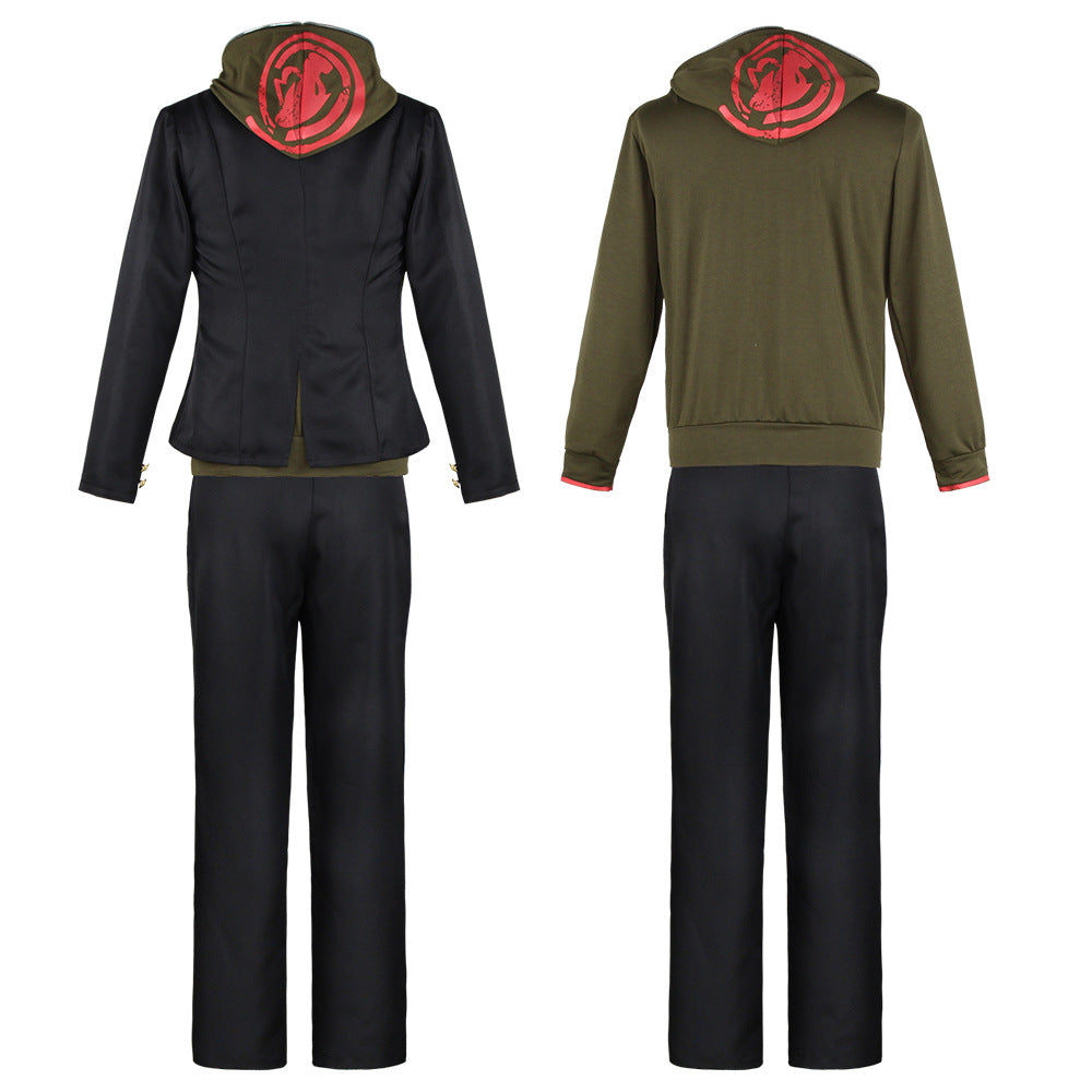 Danganronpa: Trigger Happy Havoc Makoto Naegi Cosplay Costume With Wigs Set Halloween Carnival Cosplay