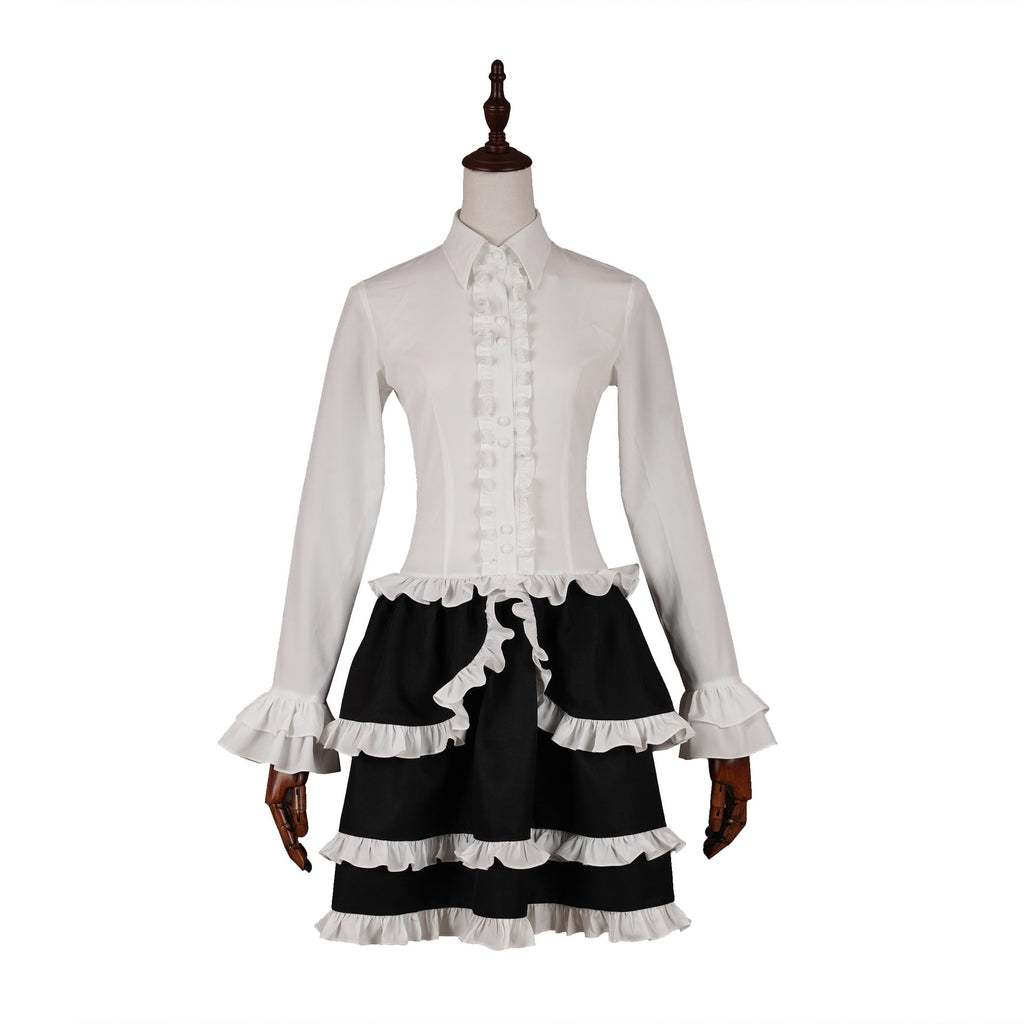 Danganronpa: Trigger Happy Havoc Celestia Ludenberg Whole Set Costume Dress and Wigs and Cosplay Shoes