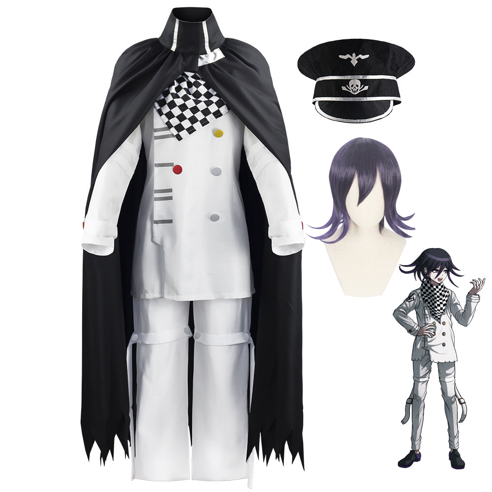 Danganronpa V3: Killing Harmony Kokichi Oma Cosplay Costume Uniform With Wigs Set