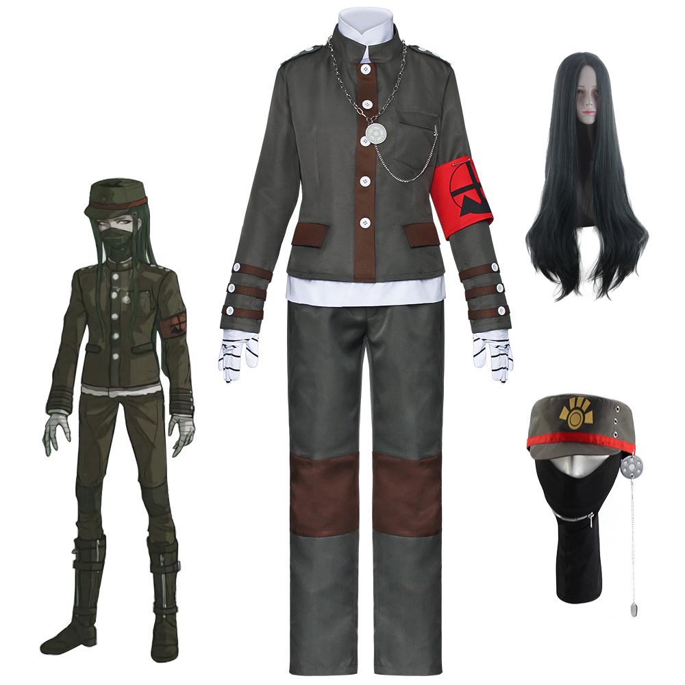 Danganronpa V3: Killing Harmony Korekiyo Shinguji Full Set Costume and Wigs Hallwoeen Cosplay Set