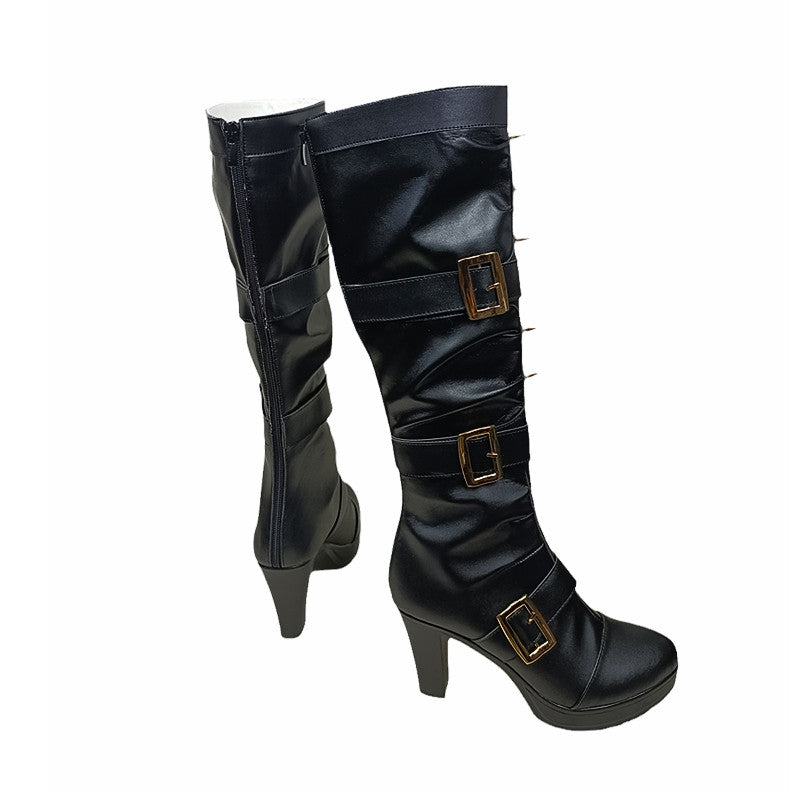 Danganronpa V3: Killing Harmony Miu Iruma Costume Shoes Black Cosplay Boots