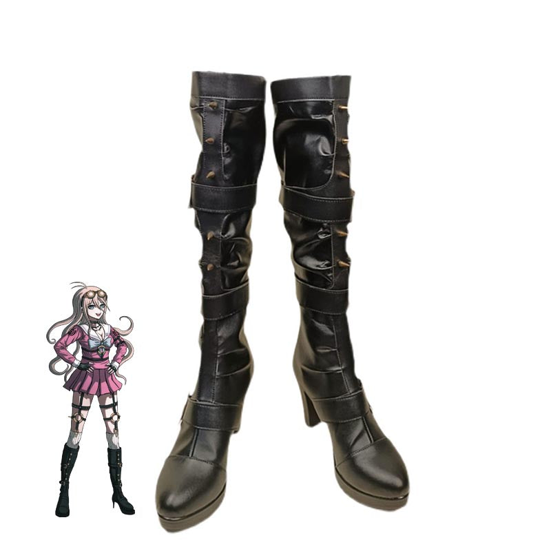 Danganronpa V3: Killing Harmony Miu Iruma Full Set Costume+Wigs+Glasses+Boots Halloween Costume Set