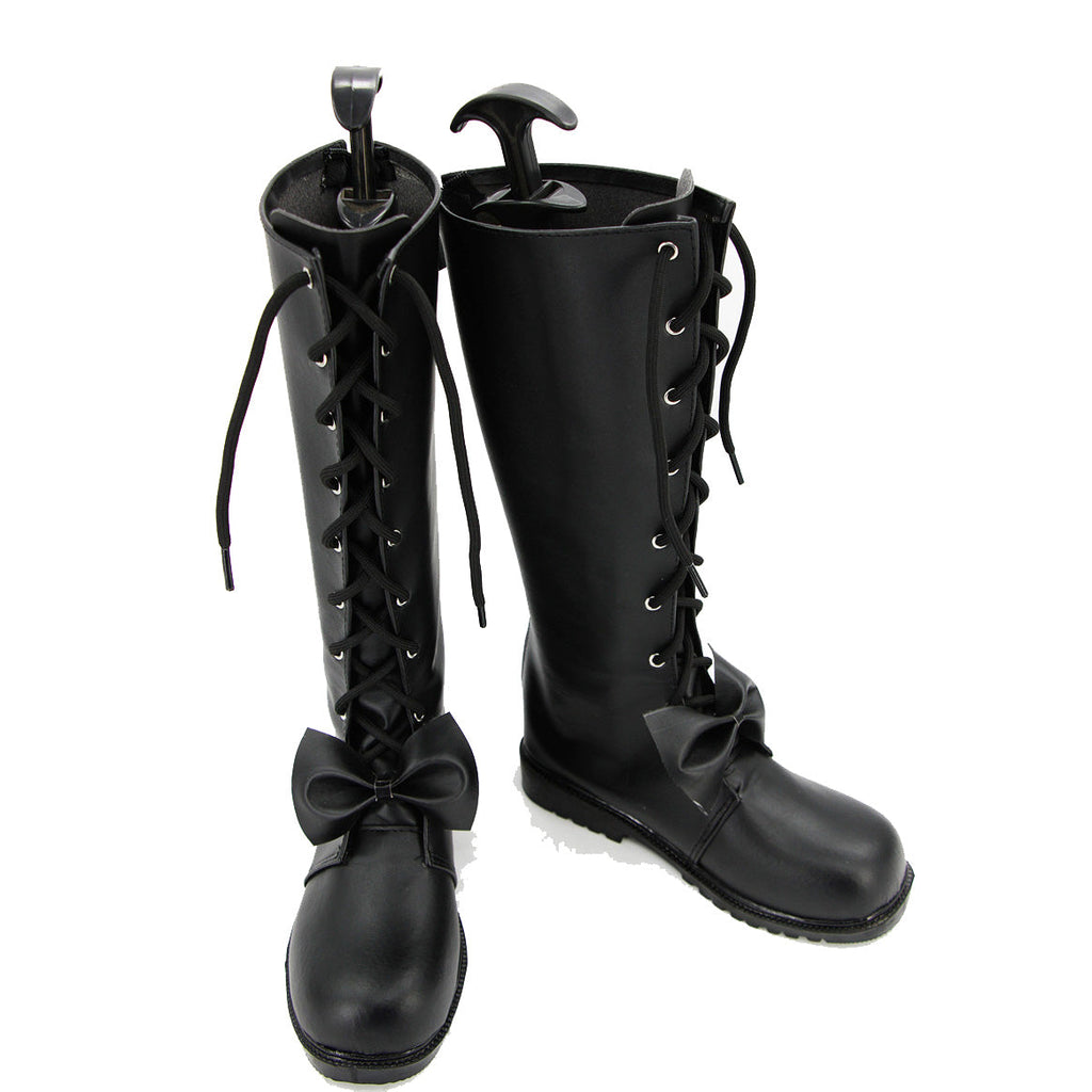Anime Date A Live Kurumi Tokisaki Cosplay Boots Black PU Leather Costume Shoes