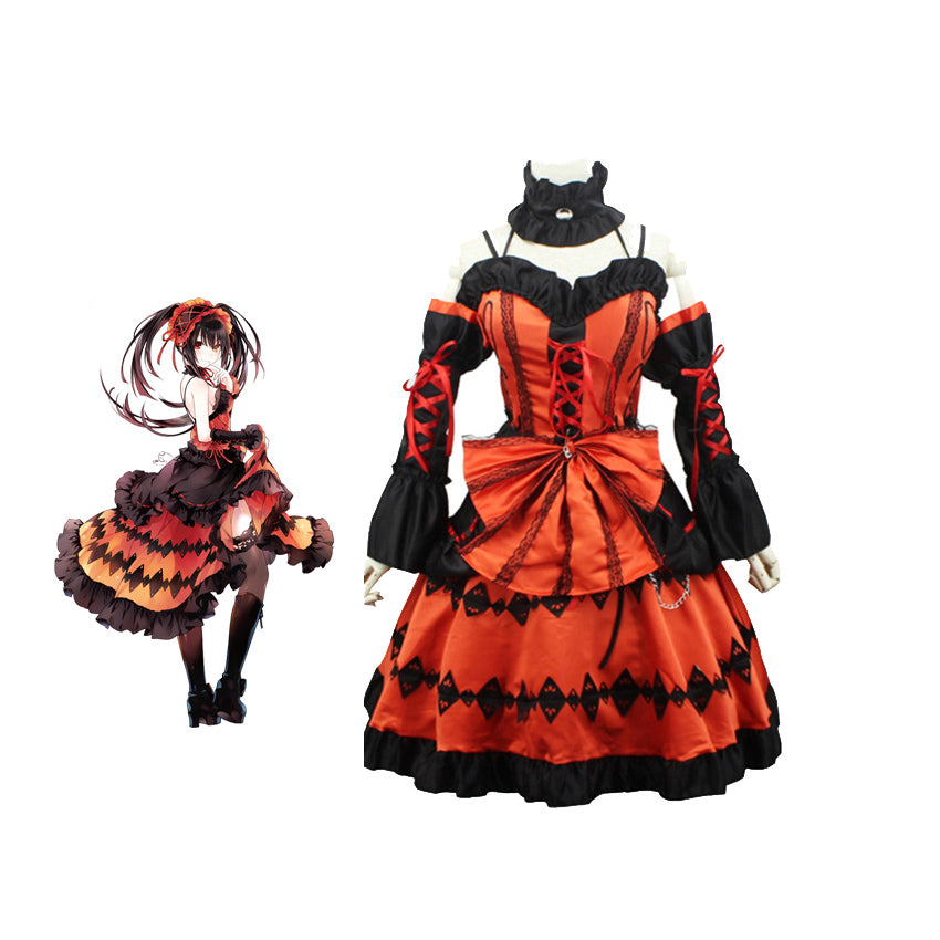 Anime Date A Live Kurumi Tokisaki Spirit Form Cosplay Astral Dress Costume Lolita Outfit