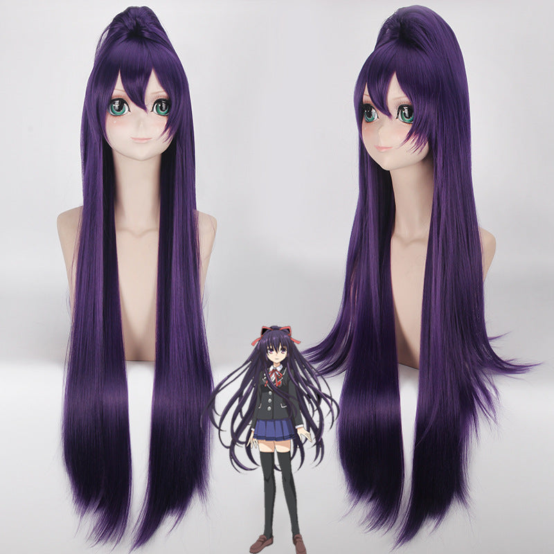 Date A Live Yatogami Tohka Cosplay Long Purple Wigs
