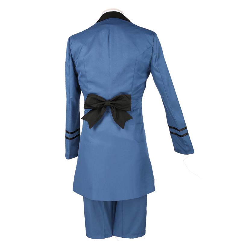 Anime Kuroshitsuji II Black Butler 2 Earl Ciel Phantomhive Costume Suit Blue Cosplay Outfit