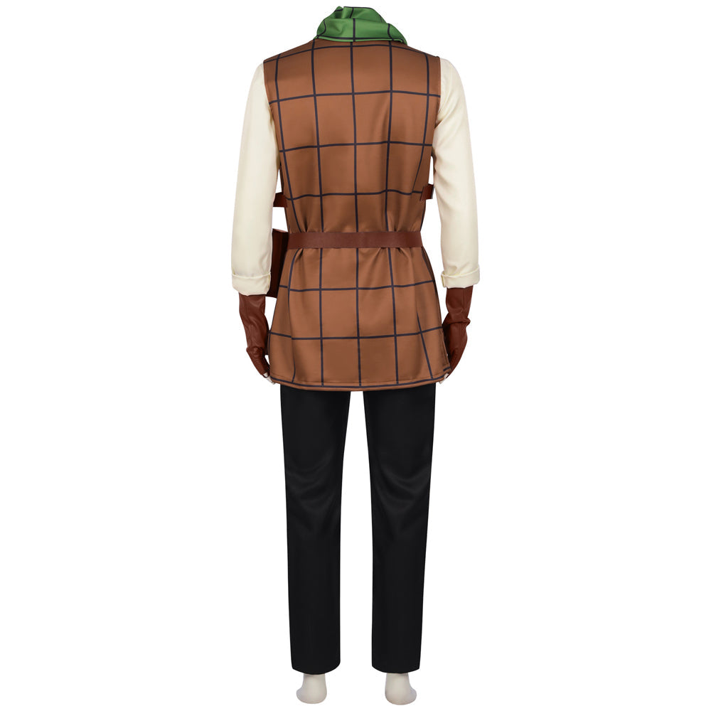 Delicious in Dungeon Chilchuck Tims Costume+Wigs+Boots Whole Set Halloween Costume Outfit