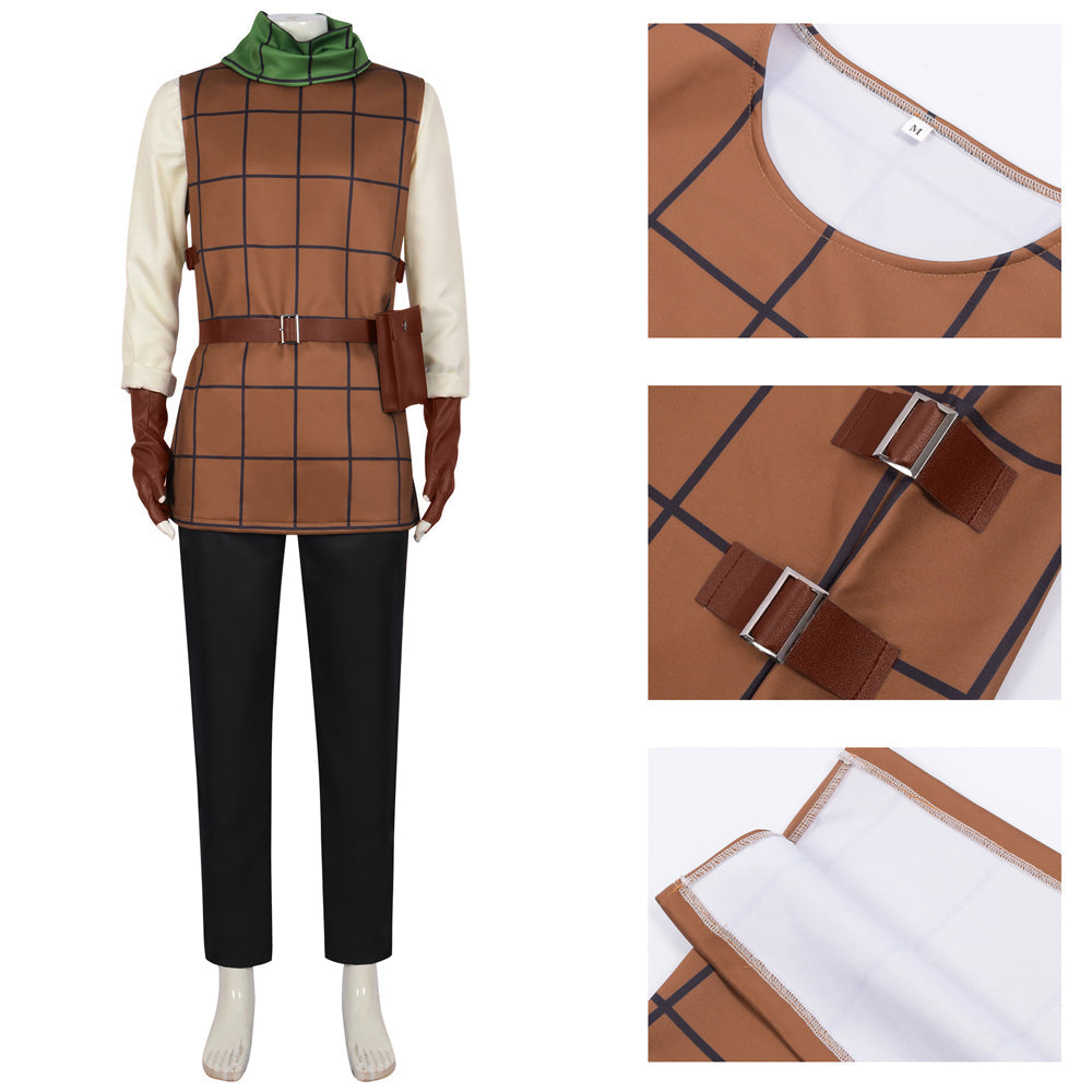 Delicious in Dungeon Chilchuck Tims Costume+Wigs+Boots Whole Set Halloween Costume Outfit