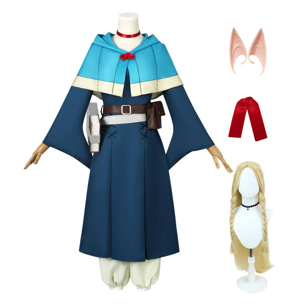 Delicious in Dungeon Marcille Donato Cosplay Costume Full Set With Book