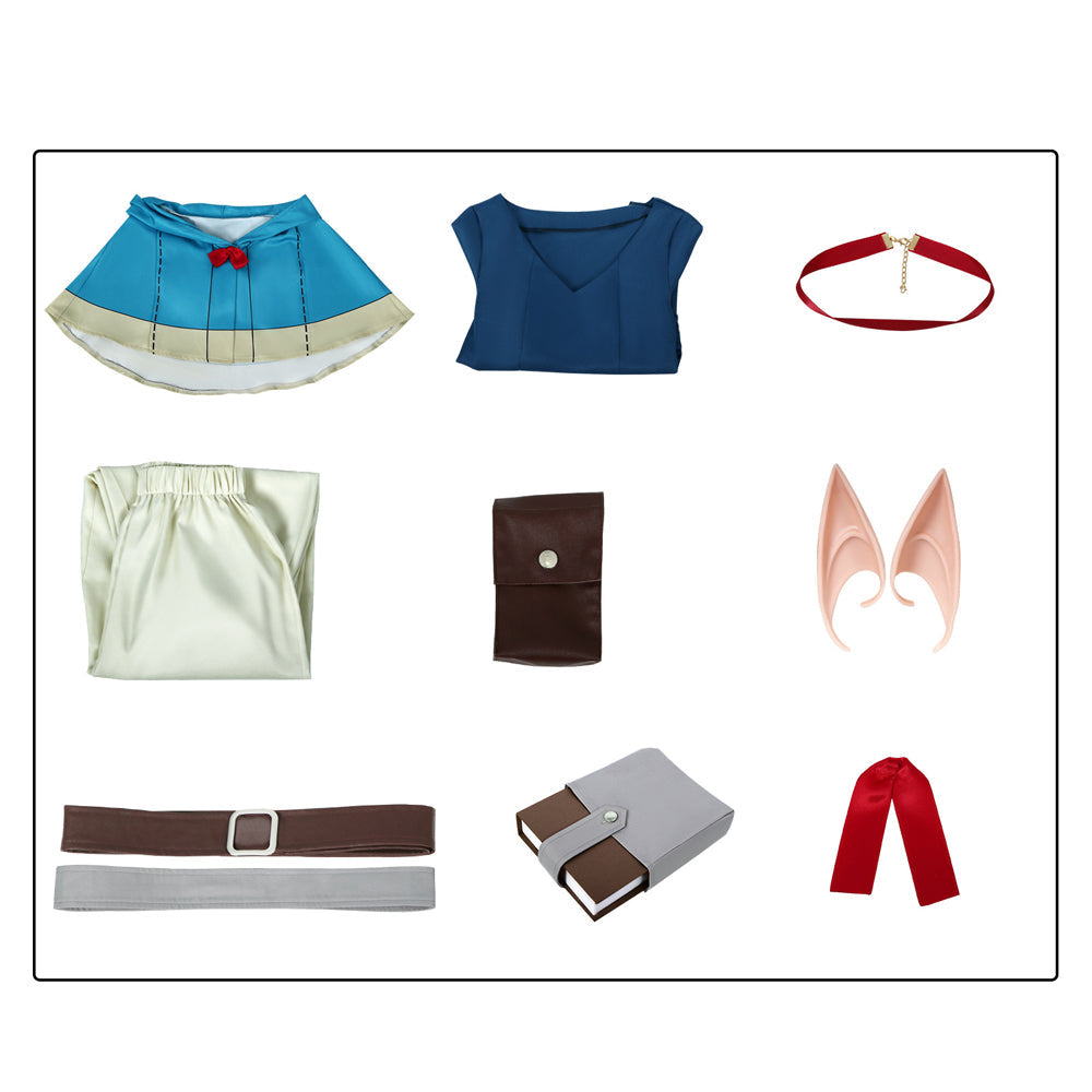 Delicious in Dungeon Marcille Donato Cosplay Costume Full Set With Book