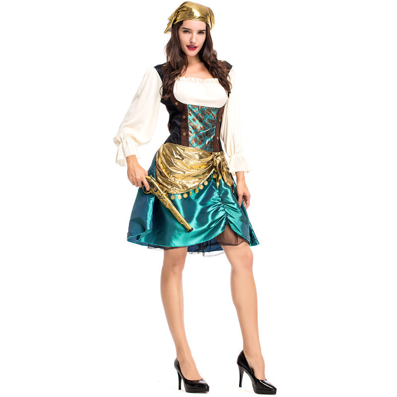 Deluxe Female Gypsy Pirate Cosplay Costume Halloween/Stage Performance/Party