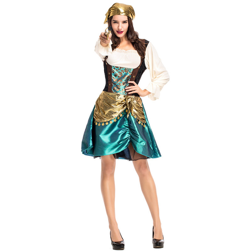 Deluxe Female Gypsy Pirate Cosplay Costume Halloween/Stage Performance/Party