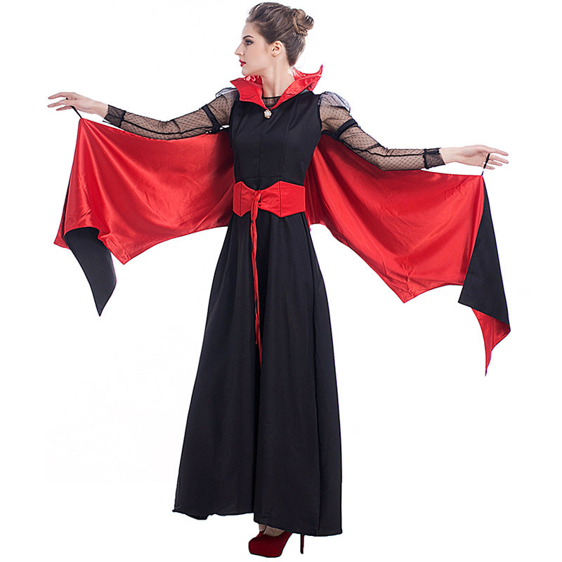 Deluxe Women Vampire Queen Witch Cosplay Costume For Halloween Party Performance