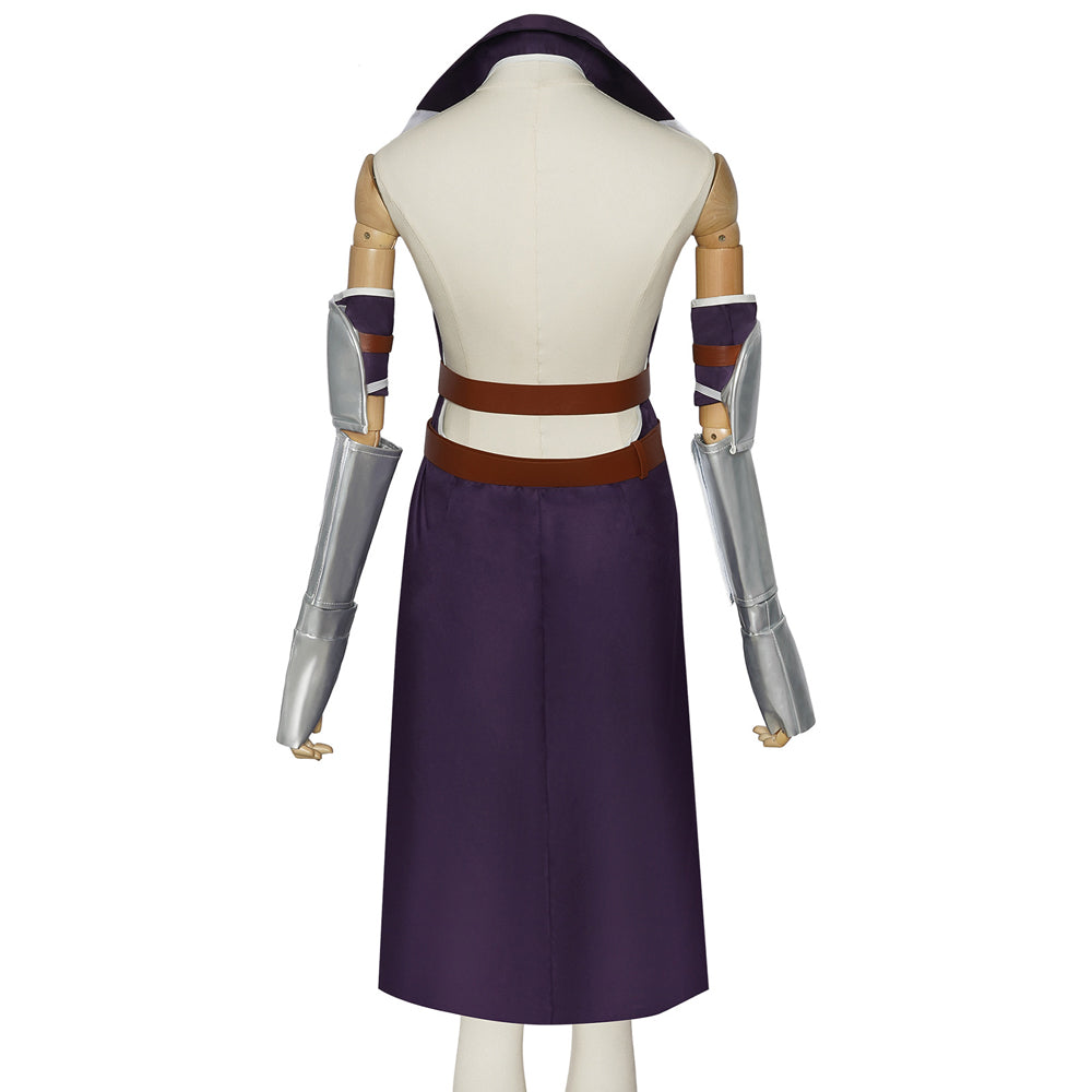 Erza Scarlet Purple Outfit Costume Halloween Cosplay Outfit Set