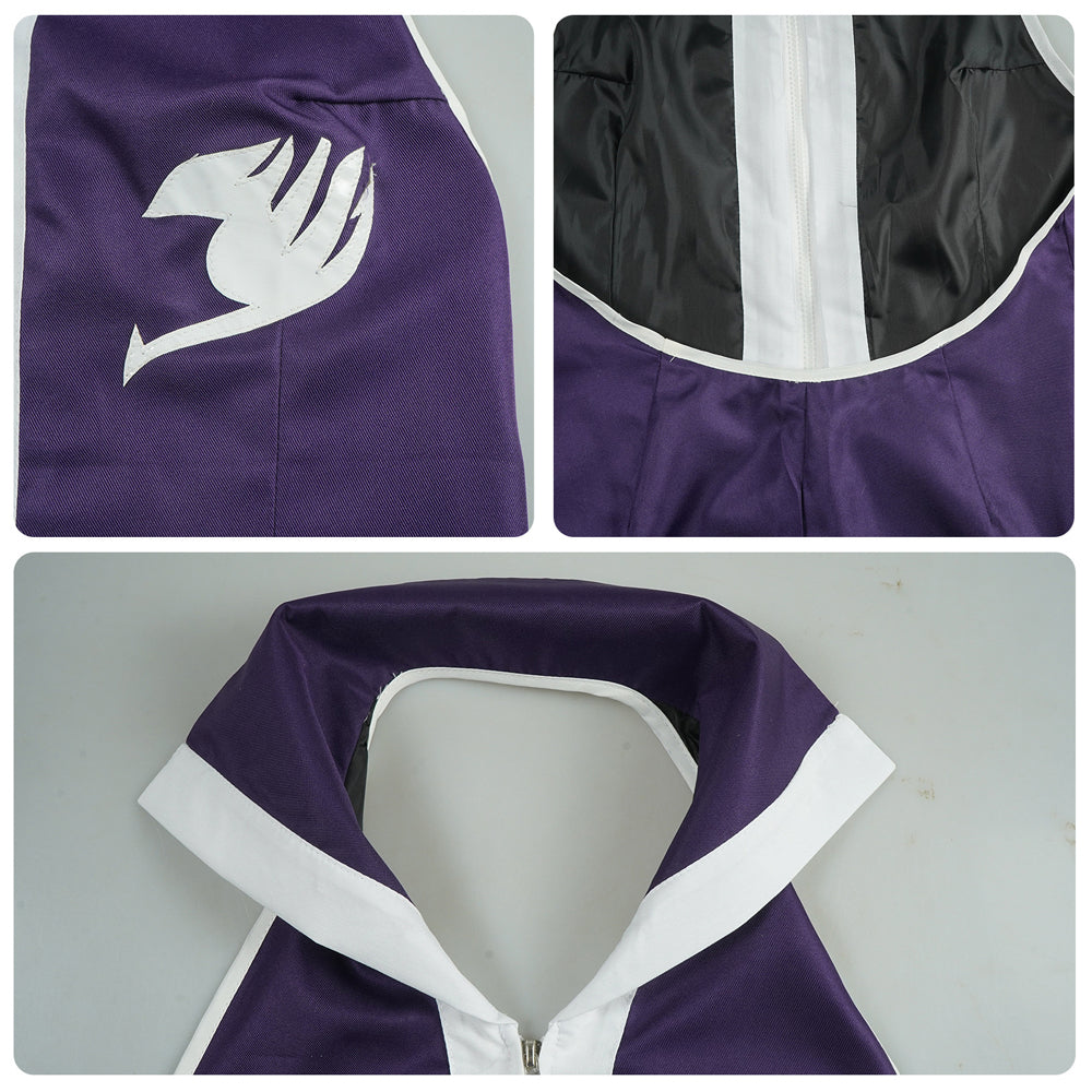 Erza Scarlet Purple Outfit Costume Halloween Cosplay Outfit Set