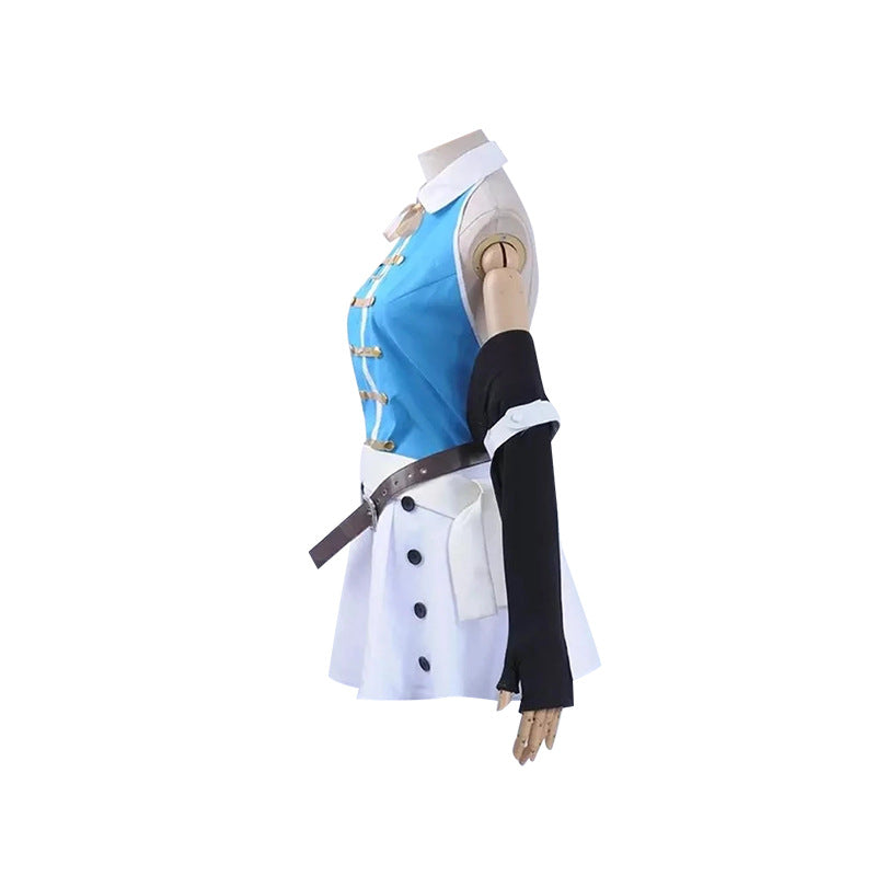 Fairy Tail Lucy Heartfilia Cosplay Costume Blue Version Uniform Halloween Cosplay Outfit