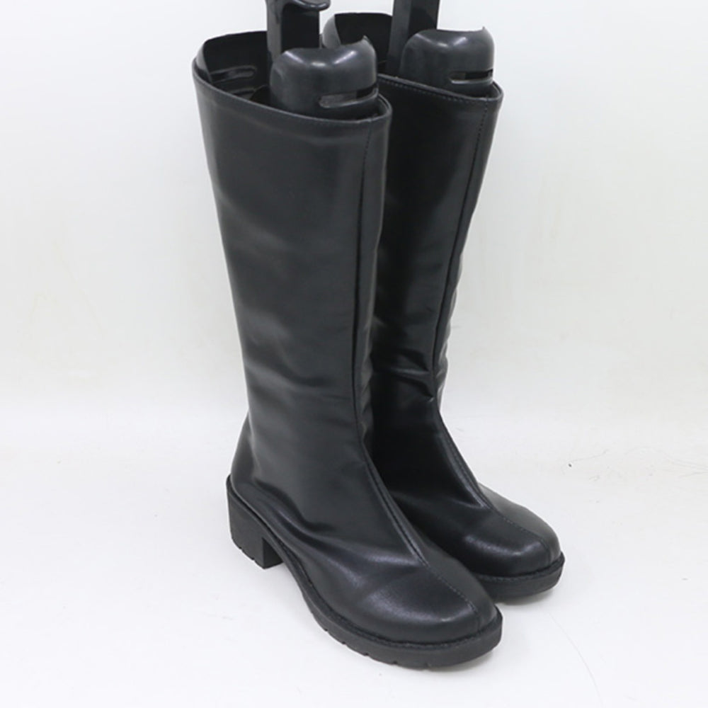 Fern Cosplay Boots Black PU Leather Costume Shoes Frieren Beyond Journey's End Cosplay Accessories