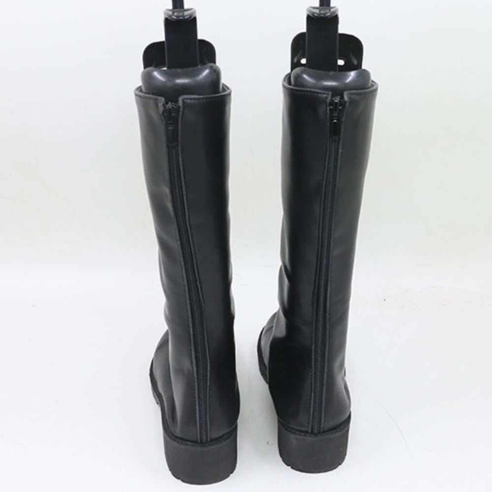 Fern Cosplay Boots Black PU Leather Costume Shoes Frieren Beyond Journey's End Cosplay Accessories