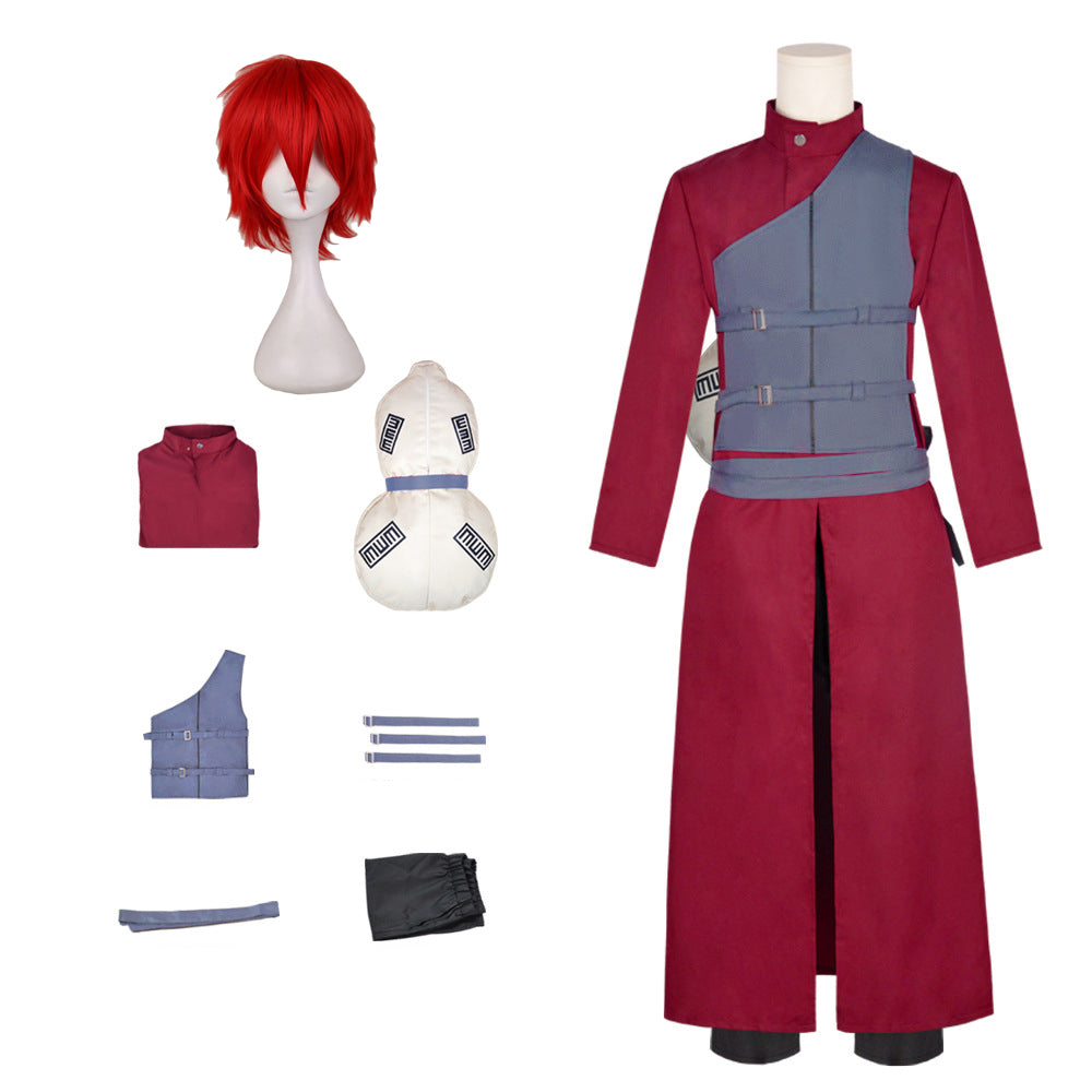 Gaara Red Costume Outfit Halloween Carnival Cosplay Outfit