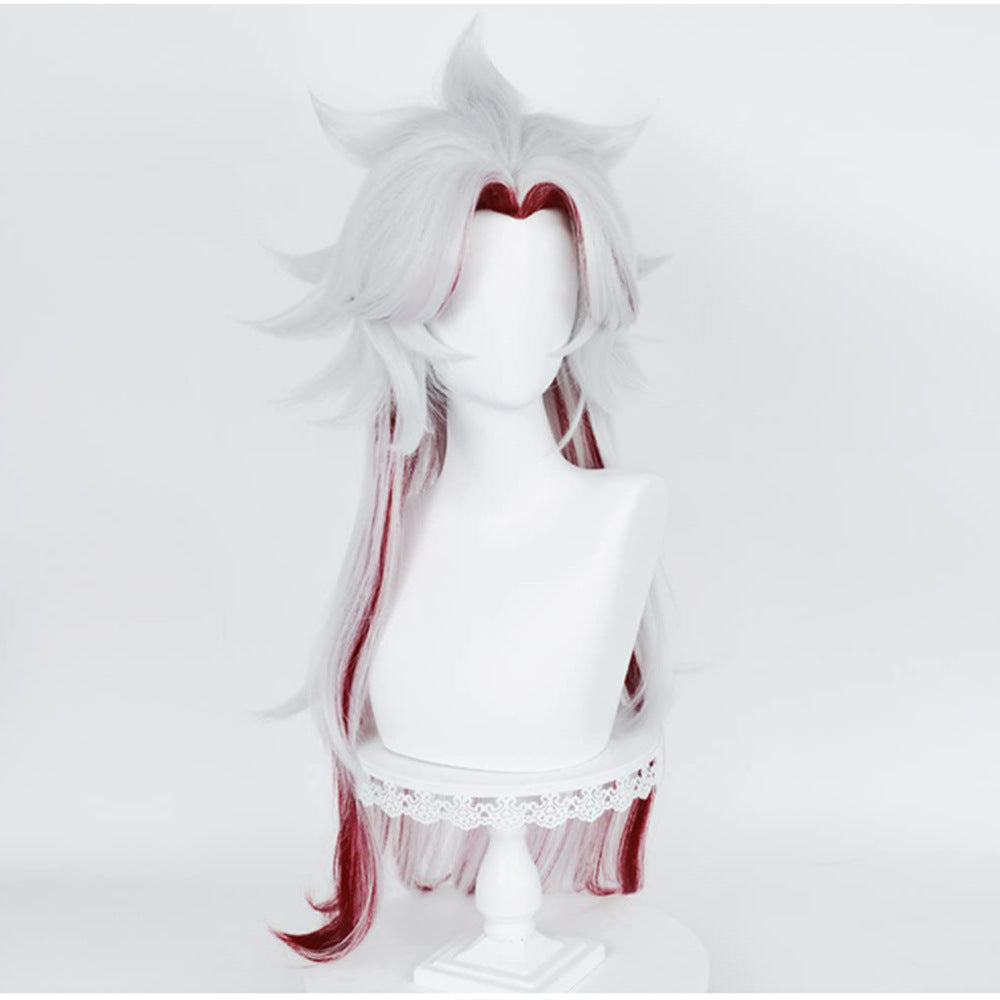 Genshin Impact Arataki Itto Cosplay Wigs With Horns Halloween Cosplay Costume Accessories