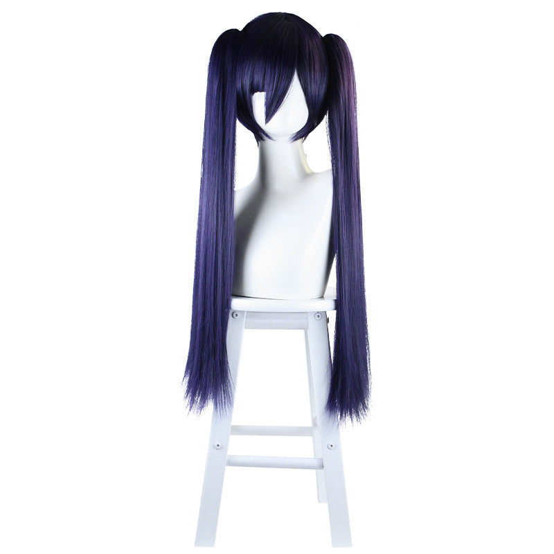 Genshin Impact Astrologist Mona Megistus Cosplay Wigs Two Ponytails Cosplay Wigs