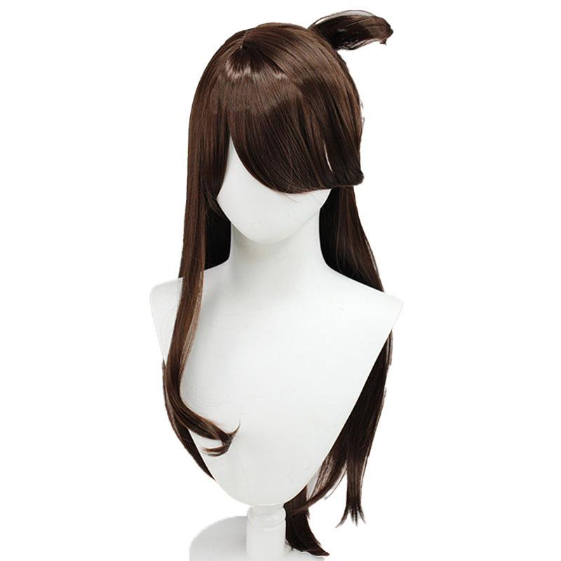 Genshin Impact Beidou Costume Wigs Brown Long Wigs