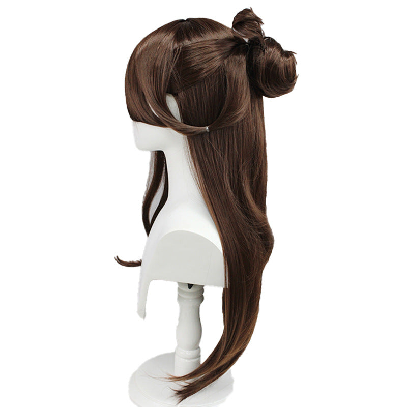 Genshin Impact Beidou Costume Wigs Brown Long Wigs
