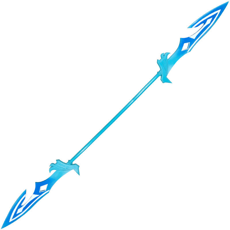 Genshin Impact Childe Tartaglia Cosplay Weapon Props Wood Double Blades and Polearm Cosplay Props