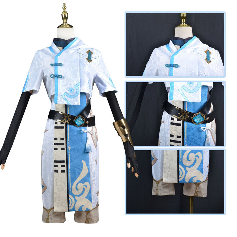 Genshin Impact Chongyun Costume Suit Halloween Carnival Cosplay Outfit Costume