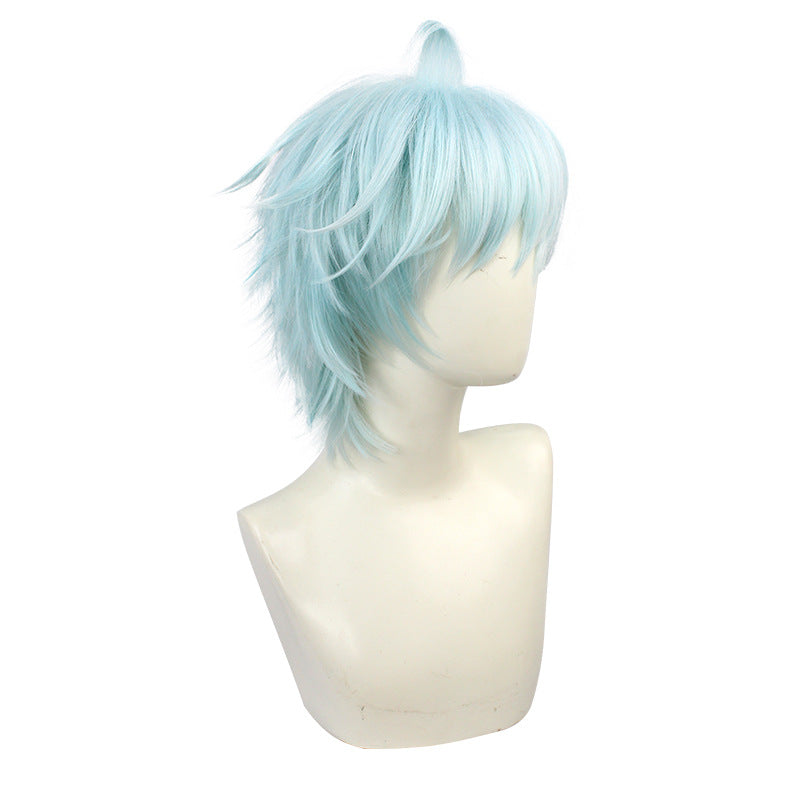 Genshin Impact Chongyun Costume Wigs Blue Short Wigs