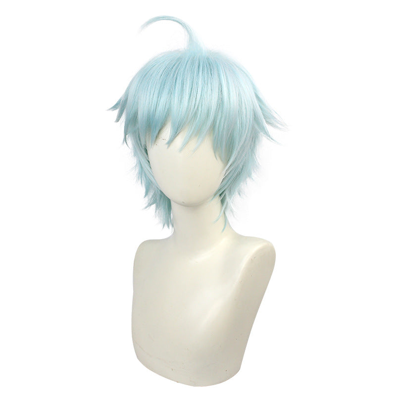 Genshin Impact Chongyun Costume Wigs Blue Short Wigs