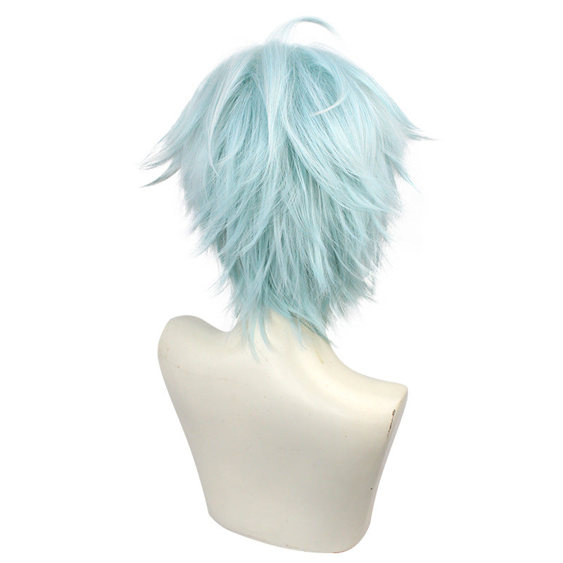 Genshin Impact Chongyun Costume Wigs Blue Short Wigs