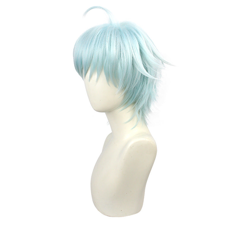Genshin Impact Chongyun Costume Wigs Blue Short Wigs