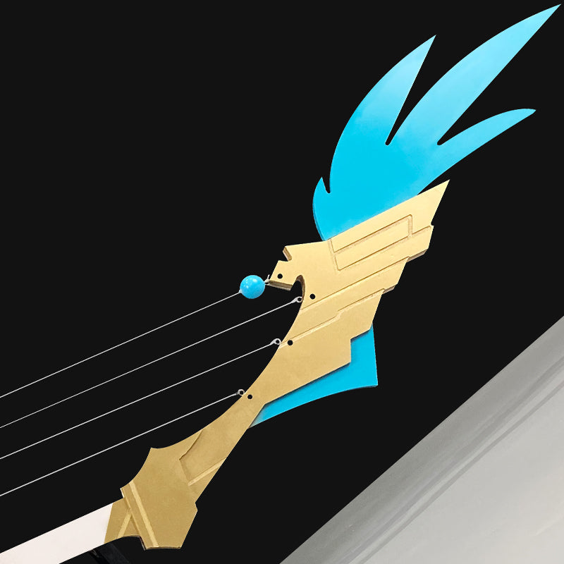 Genshin Impact Cosplay Anemo Archon Barbatos Venti Cosplay Weapon Skyward Harp Cosplay Bow Props
