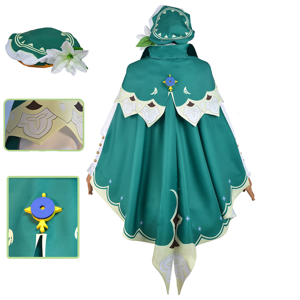 Genshin Impact Cosplay Anemo Archon Venti Female Version Costume Dress Halloween Carnival Costume