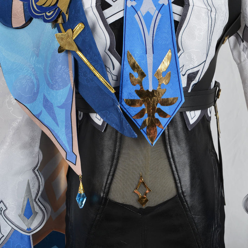 Genshin Impact Cosplay Eula Costume+Wigs+Boots Whole Set Halloween Carnival Costume Outfit