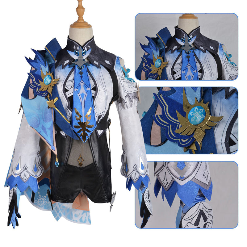 Genshin Impact Cosplay Costume Eula Costume With Headwear Halloween Costume Outfit