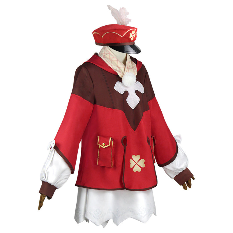 Genshin Impact Cosplay Klee Full Set Costume+Wigs+Cosplay Shoes + Backpack Halloween Cosplay Outfit Set