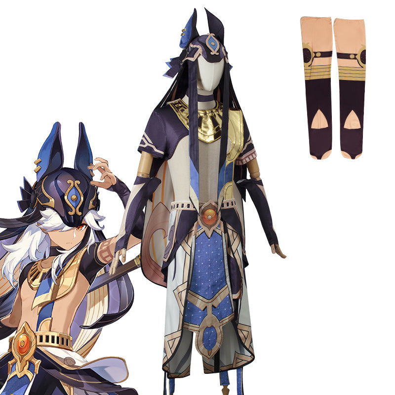 Genshin Impact Cosplay General Mahamatra Cyno Cosplay Costume With Wigs and Hat Set Halloween Costume