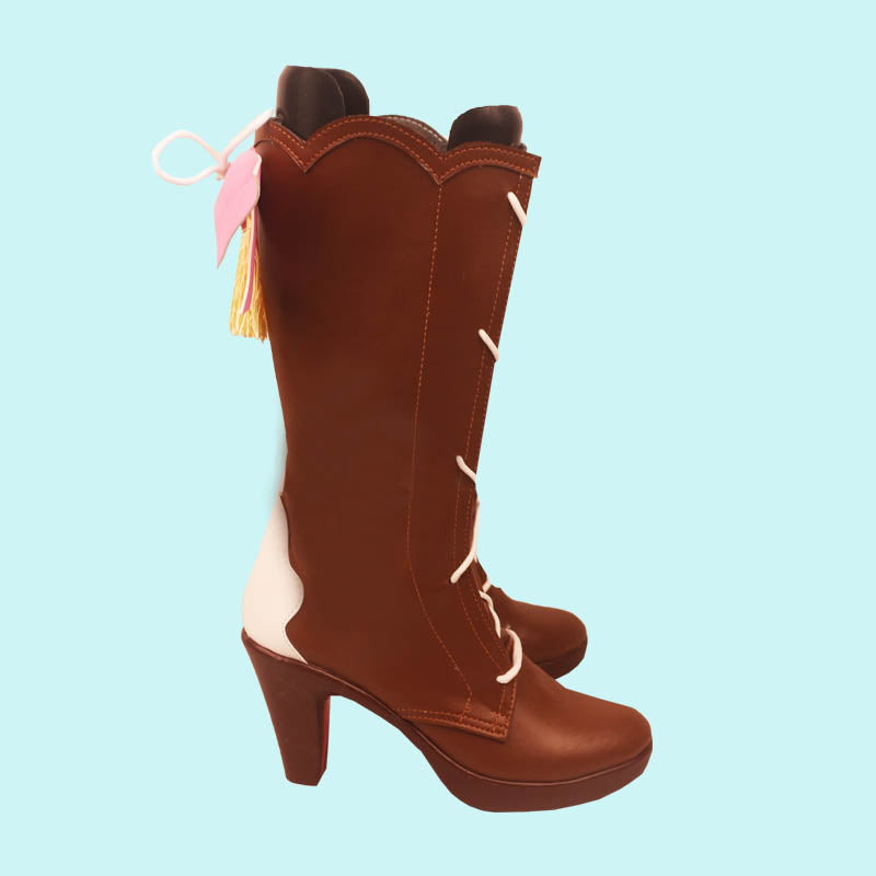 Genshin Impact Cosplay Kamisato Ayaka Skin Springbloom Missive Cosplay Boots Cosplay Shoes Accessories