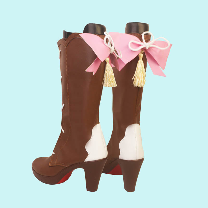 Genshin Impact Cosplay Kamisato Ayaka Skin Springbloom Missive Cosplay Boots Cosplay Shoes Accessories