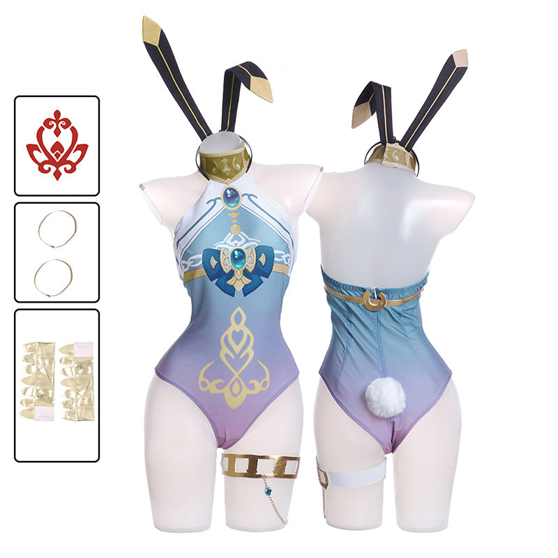 Genshin Impact Cosplay Nilou Swimwear Costume Nilou Bunny Girl Halloween Costume