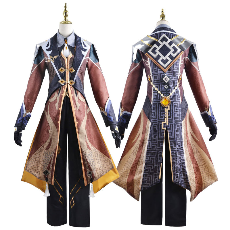 Genshin Impact Morax ZhongLi Costume Halloween Carnival Cosplay Costume Outfit