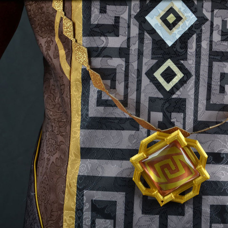 Genshin Impact Zhongli Cosplay Costume+Wigs+Shoes Whole Set Halloween Carnival Costume